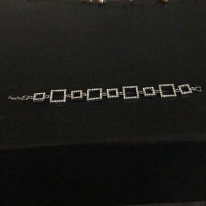 Silver Tone & Crystal Bracelet